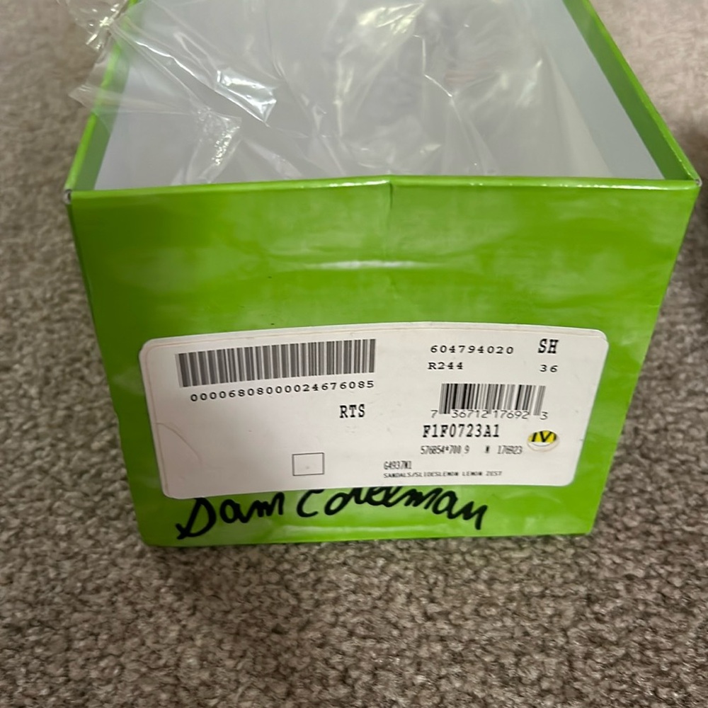 Sam Edelman Glenda Lemon Zest Raffia slide sandal - Picture 5 of 5